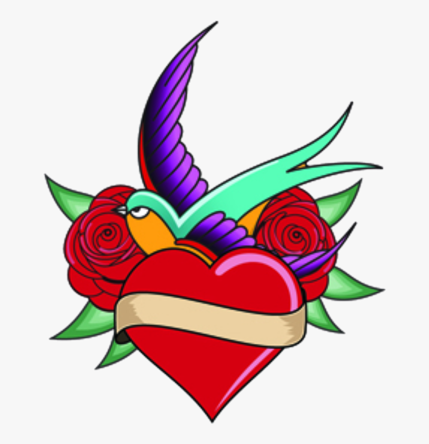 #swallow #hearts #heart #tattoos #tattoo, HD Png Download, Free Download