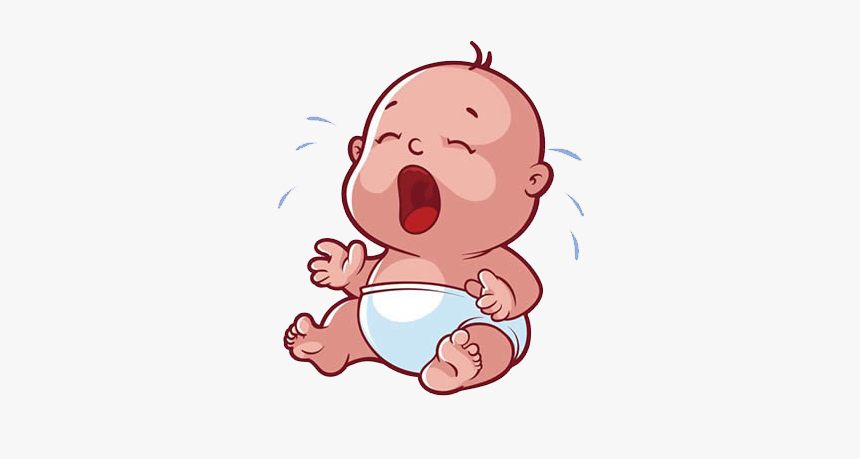 Infant Cartoon Child Crying - Cartoon Baby Crying Png, Transparent Png -  kindpng