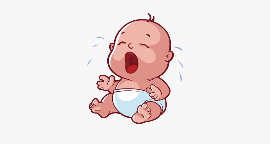 Infant Cartoon Child Crying - Cartoon Baby Crying Png, Transparent Png, Free Download