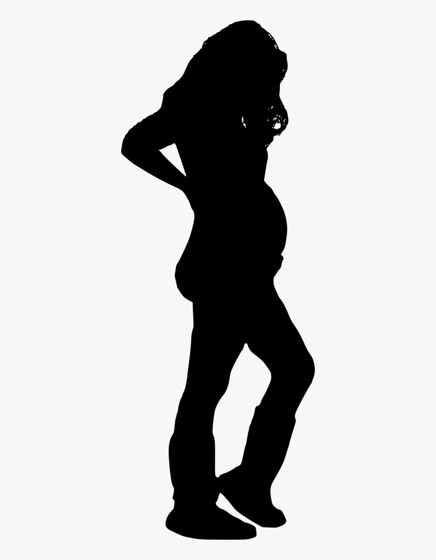 Pregnant Woman Silhouette - Transparent Pregnant Woman Silhouette, HD Png Download, Free Download