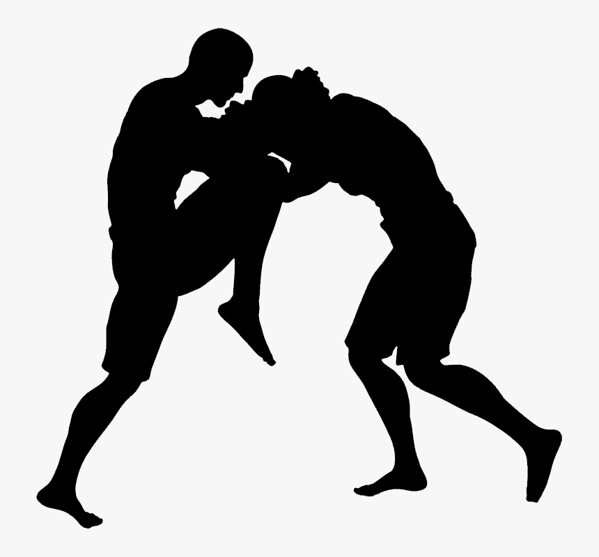 Wrestling Png - Muay Thai Silhouette, Transparent Png, Free Download