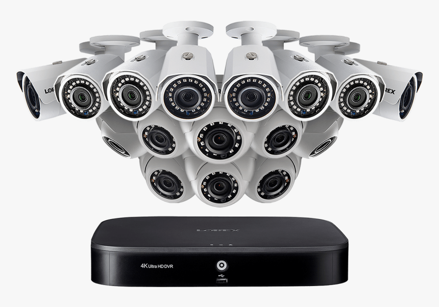 16-channel Security System With Sixteen 1080p Hd Outdoor - Security Alarm, HD Png Download, Free Download