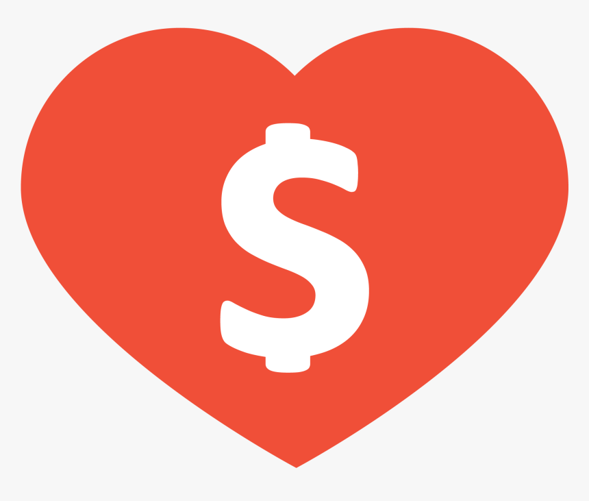 Transparent Dollar Sign Icon Png - Heart, Png Download, Free Download