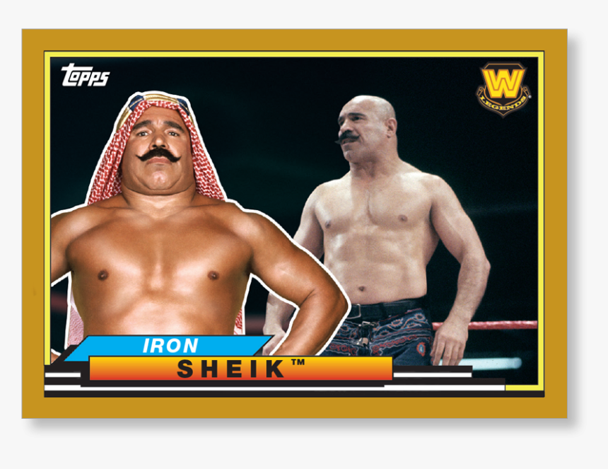 2018 Topps Wwe Heritage Iron Sheik Big Legends Gold - Andre The Giant Card, HD Png Download, Free Download