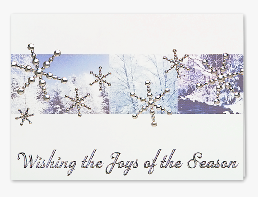 Picture Of Silver Snowflakes In Forest Greeting Card - Holiday Greetings, HD Png Download, Free Download