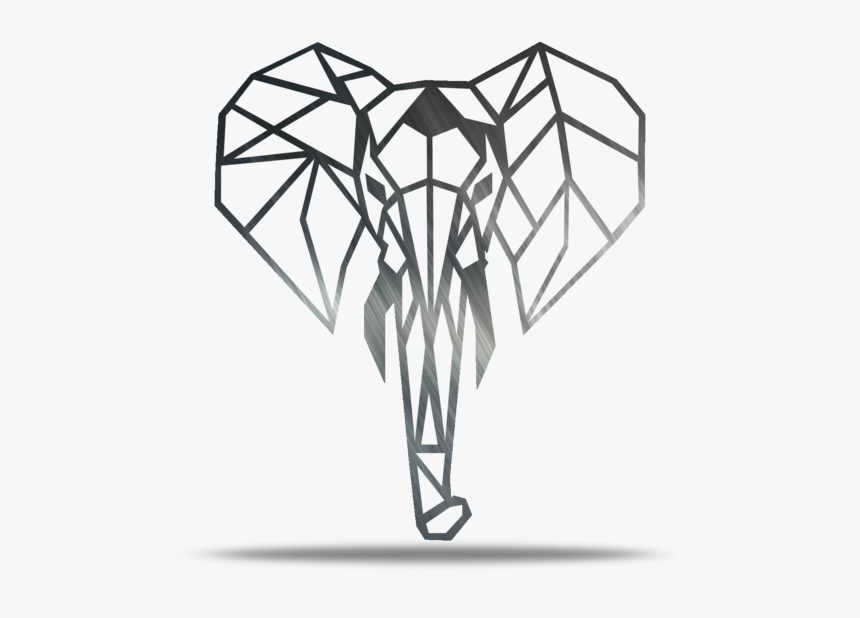 Geometric Elephant Metal Art, HD Png Download, Free Download