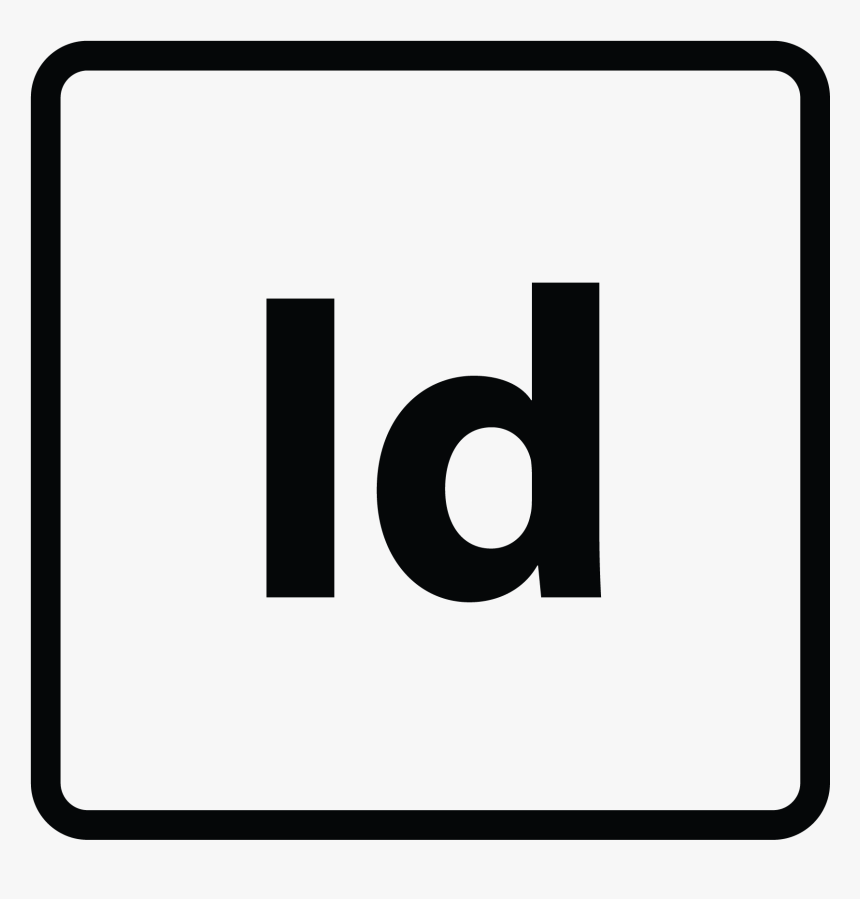 Adobe Indesign Icon - Indesign Logo Png Black And White, Transparent Png, Free Download