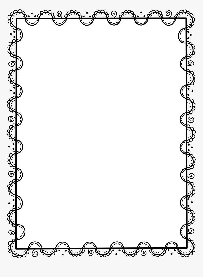 Transparent Page Border Png - Black And White Page Borders, Png Download, Free Download