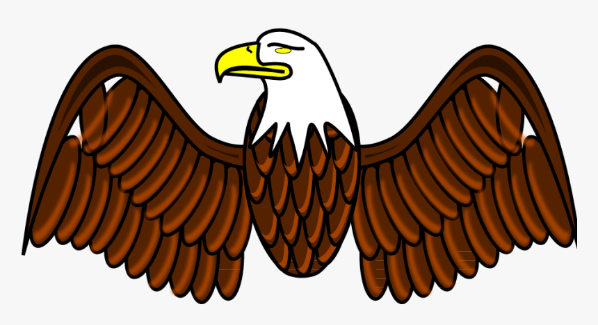 Bald Clip Art Wings - Easy Bald Eagle Clipart, HD Png Download, Free Download