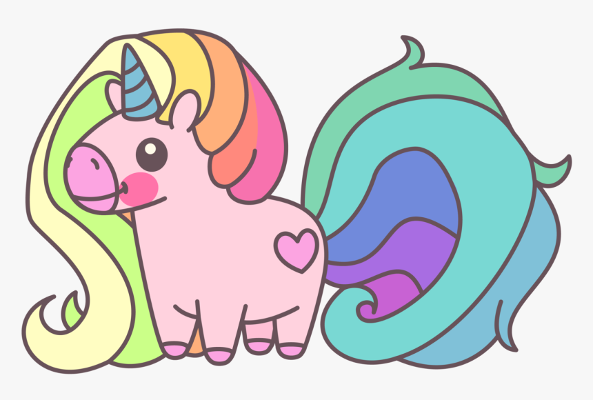 Cute Rainbow Unicorn - Unicorn Vector Cute Rainbow, HD Png Download, Free Download