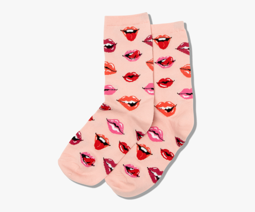 Women"s Lips Crew Socks"
 Class="slick Lazy Image Js - Sock, HD Png Download, Free Download