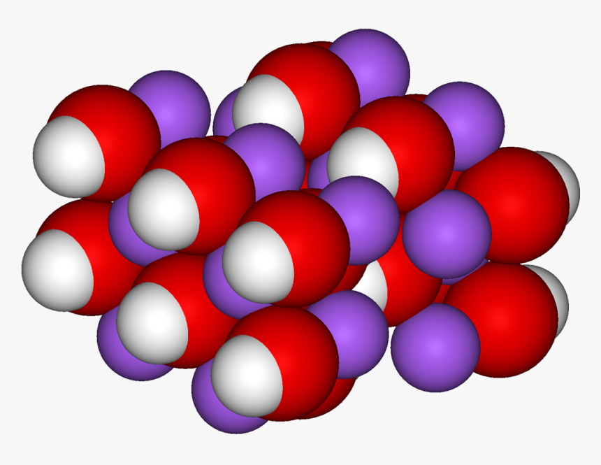 Unit Cell, Spacefill Model Of Sodium Hydroxide - Sodium Hydroxide, HD Png Download, Free Download