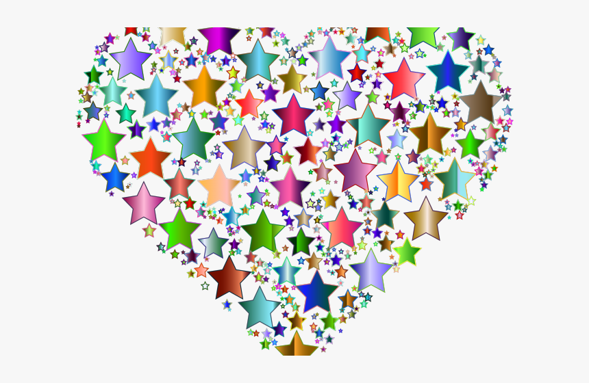 Hearts Clipart Star - Colorful Heart Png Transparent Background, Png Download, Free Download