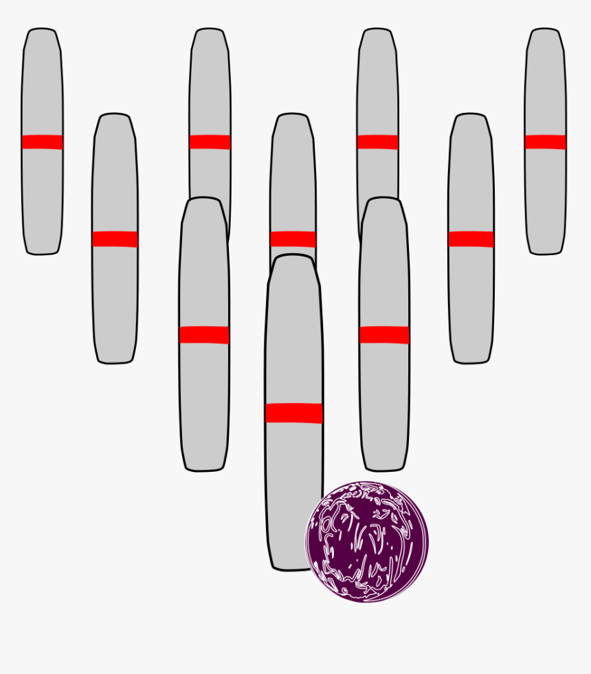 Candlepin Bowling Clip Art - Candlepin Bowling Pin Layout, HD Png Download, Free Download