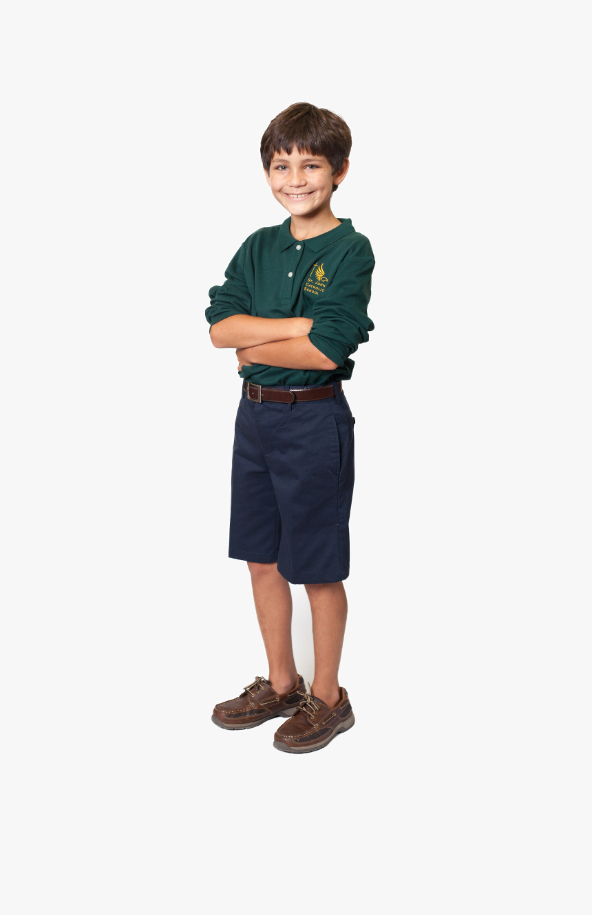 Uniform Dress Code - Standing Boy At School, HD Png Download, Free Download