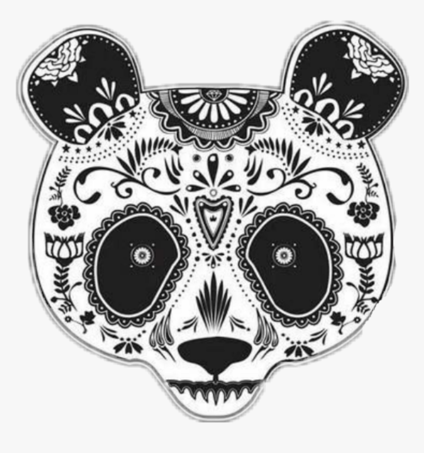 Transparent Girly Skull Png - Mandalas De Oso Panda, Png Download, Free Download