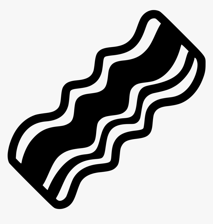 Png File Svg Bacon Clipart Black And White - Bacon Vector, Transparent Png, Free Download