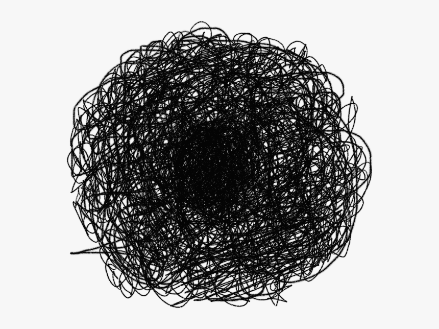 Black Scribble Ball Png, Transparent Png, Free Download