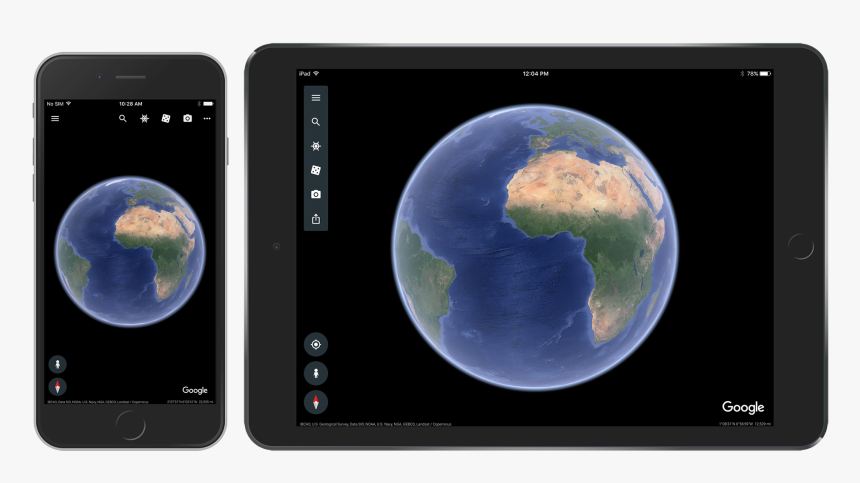 Iphone Ipad Googleearth - Google Earth App, HD Png Download, Free Download