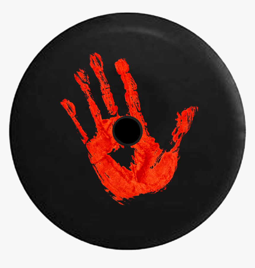 Transparent Bloody Handprint Transparent Png - Jeep Wrangler Spare Tire Cover Zombie Hand, Png Download, Free Download