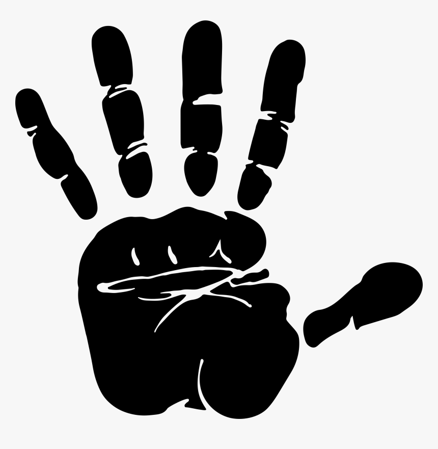 Hand Print Silhouette Png, Transparent Png, Free Download