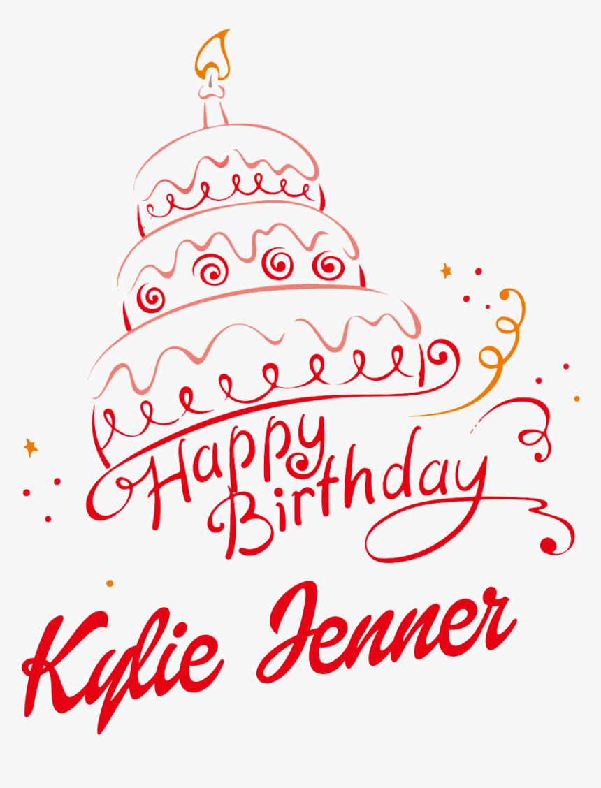 Kylie Jenner Happy Birthday Vector Cake Name Png - Calligraphy, Transparent Png, Free Download