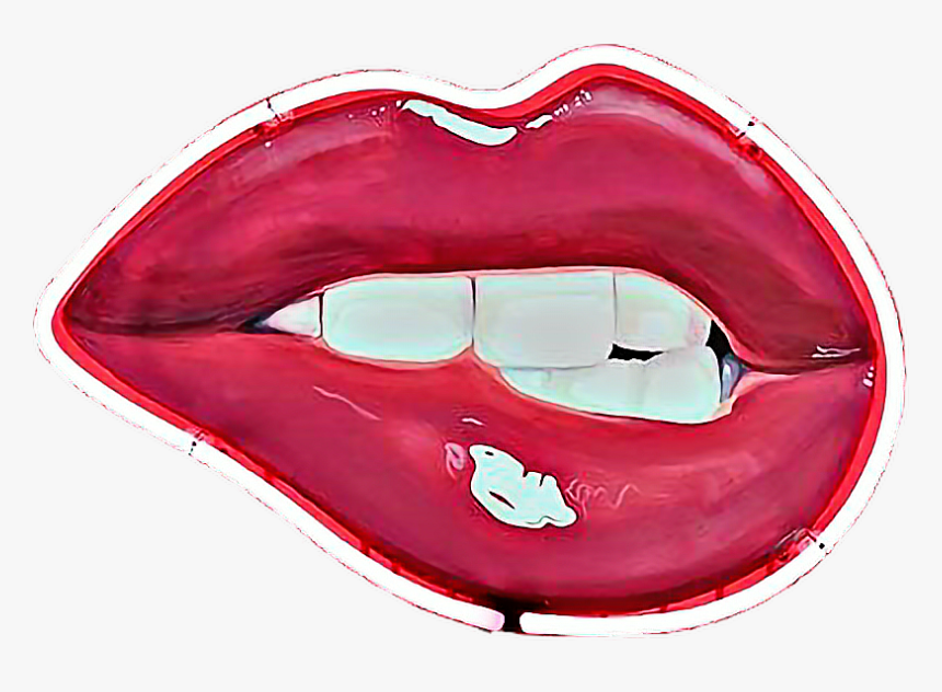 Transparent Biting Lip Clipart - Temptation Neon, HD Png Download, Free Download