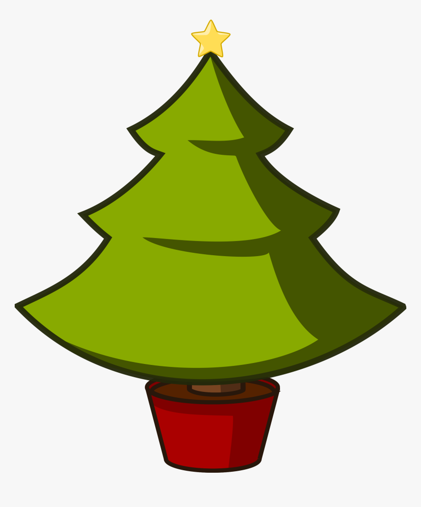 Christmas Tree Svg Clip Arts - Simple Cartoon Christmas Tree, HD Png Download, Free Download