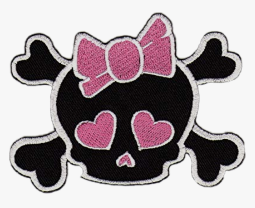 #girly Skull - Girl Skull Patch, HD Png Download, Free Download