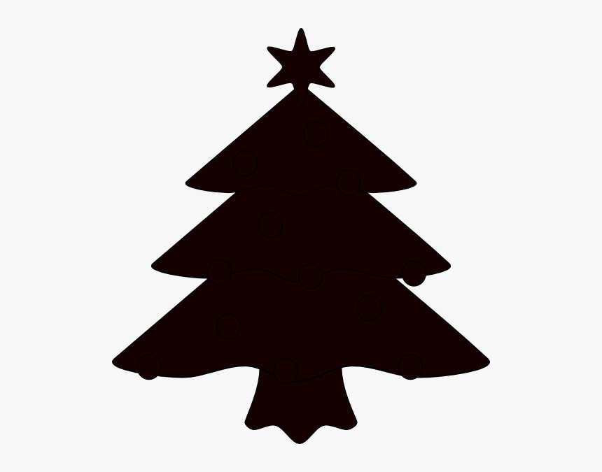 Crismas Tree Black And White Png - Black And White Christmas Tree Vector, Transparent Png, Free Download