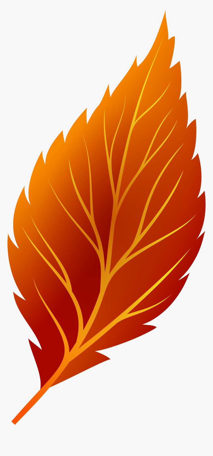 Red Autumn Leaf Png Clip Art - Fall Leaf Clipart Png, Transparent Png, Free Download