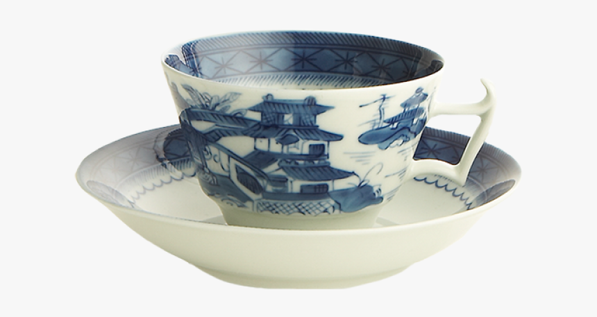 Blue Canton Tea Cup & Saucer - Ceramic, HD Png Download, Free Download