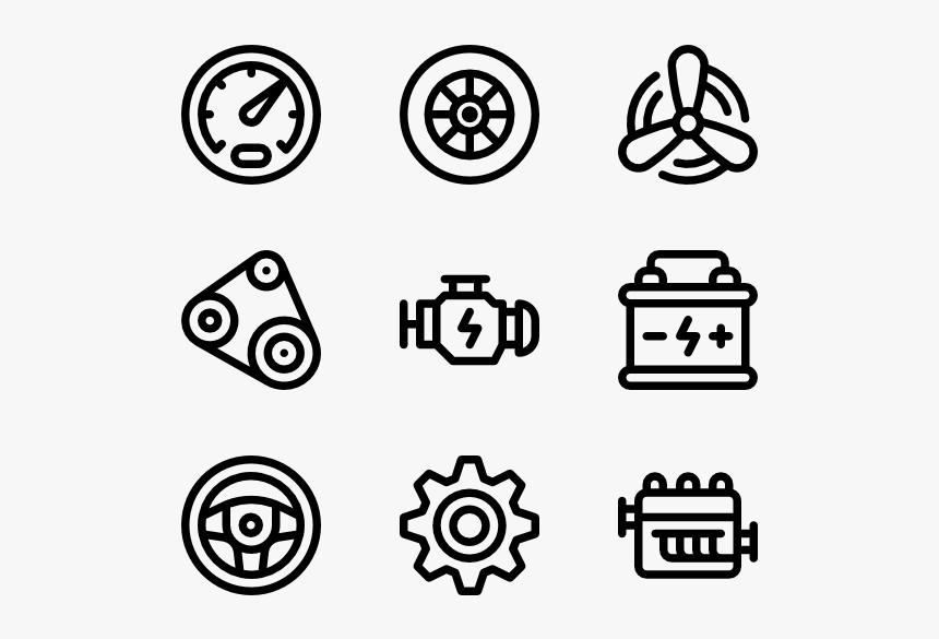 20 Car Motor Icon Packs - Hand Drawn Social Media Icons Png, Transparent Png, Free Download