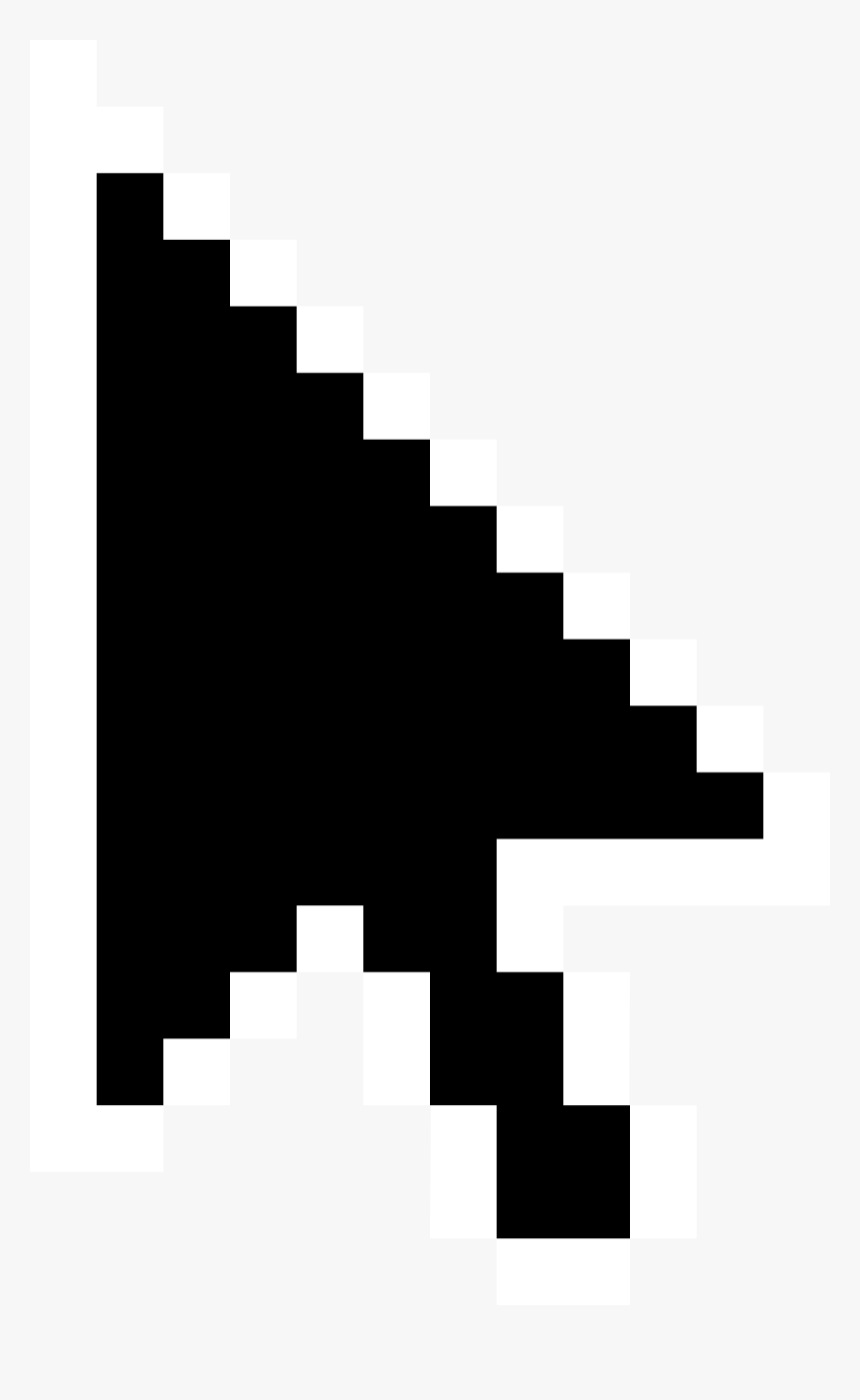 Black Pixel Mouse Cursor Arow - Black Cursor, HD Png Download, Free Download