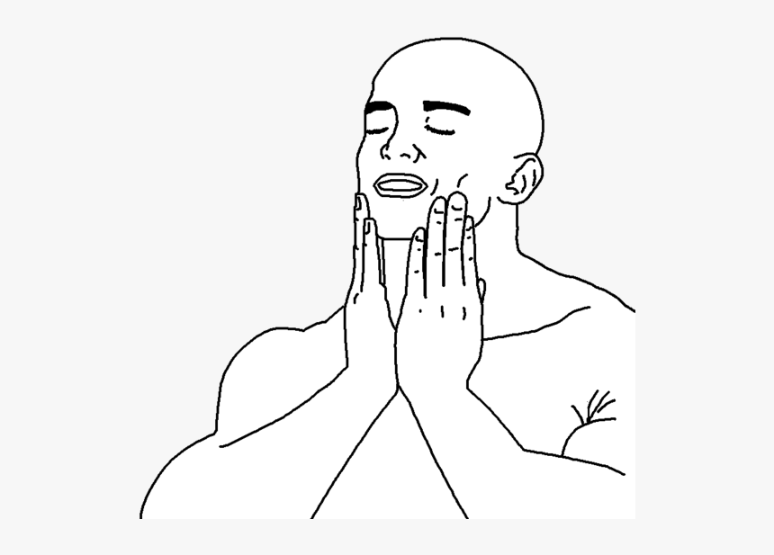 Line Art Face White Woman Facial Expression Person - Feels Good Man Png, Transparent Png, Free Download