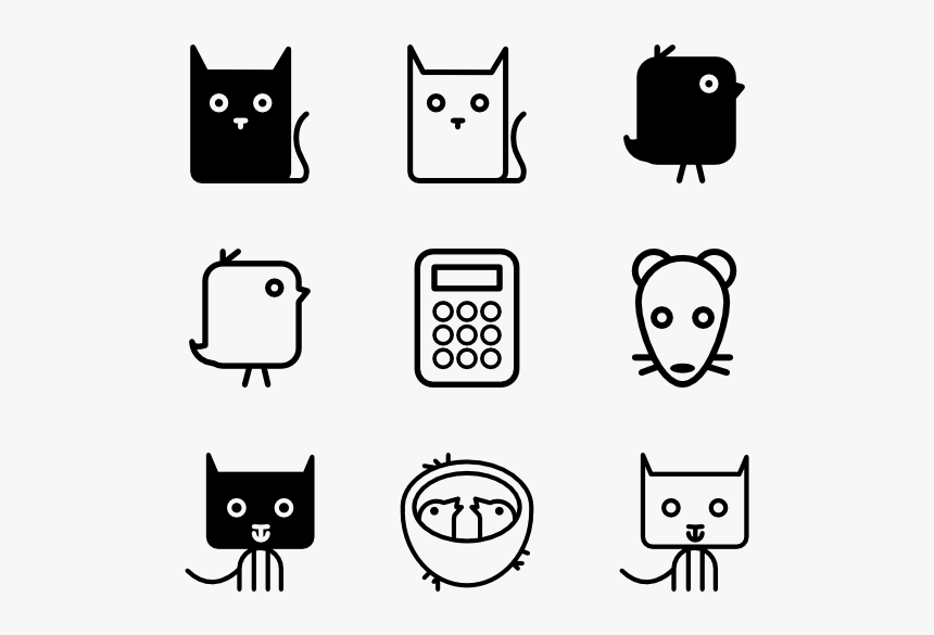 Png Library Download Girly Svg Black - Transparent Background Cute Icons, Png Download, Free Download