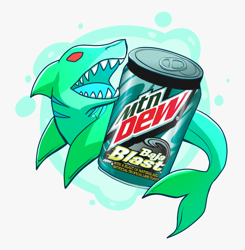 Baja Blast Shark By Angel-hawk - Mountain Dew Water Baja Blast, HD Png Download, Free Download