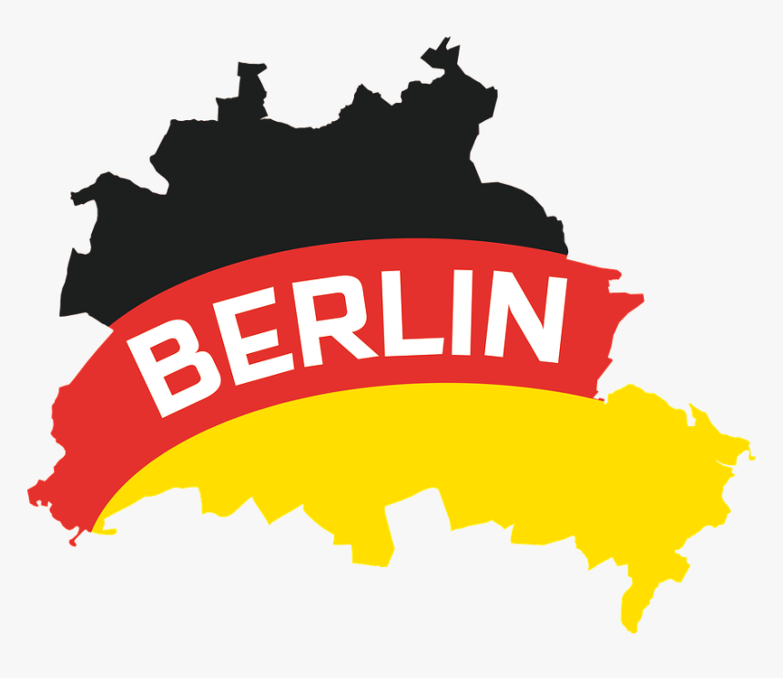 Berlin, Outline, Map, Capital, Germany, Silhouette - Berlin Flaga, HD Png Download, Free Download