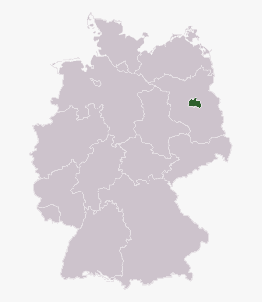 Germany Laender Berlin - Germany Map Grey Png, Transparent Png, Free Download