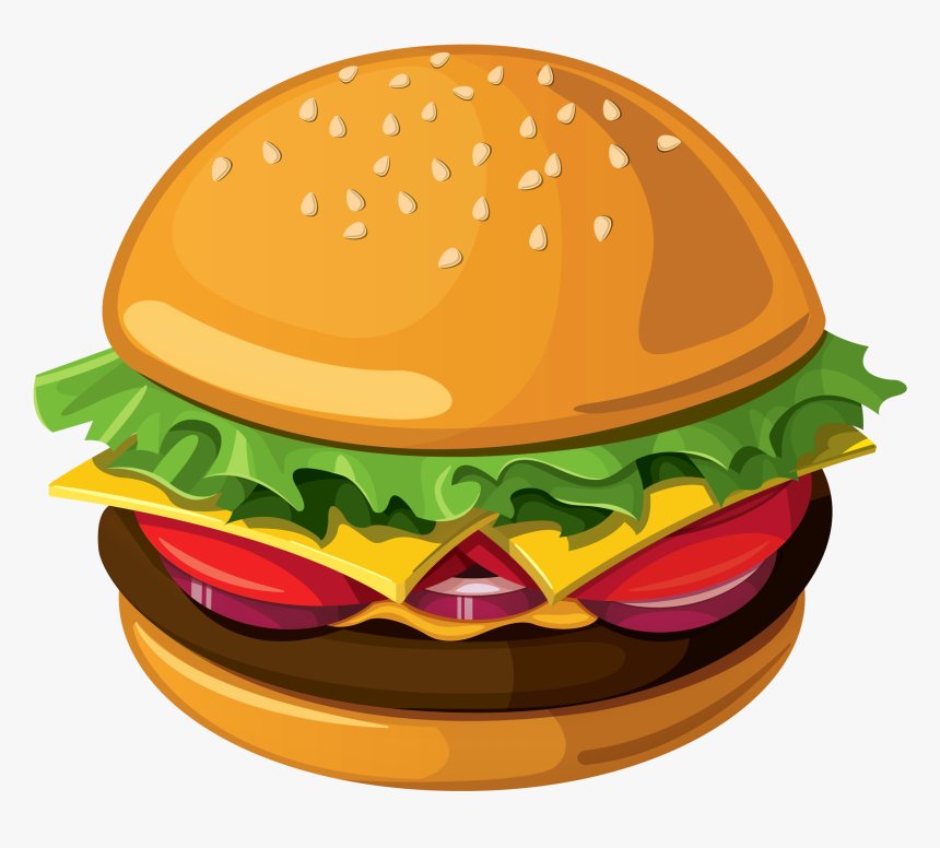 Hamburger Picture - Transparent Transparent Background Burger Clipart, HD Png Download, Free Download