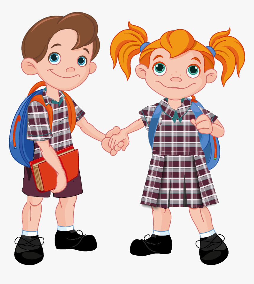 Kiss And Go- Thank You Griffin Community - Boy And Girl In School, HD Png Download, Free Download