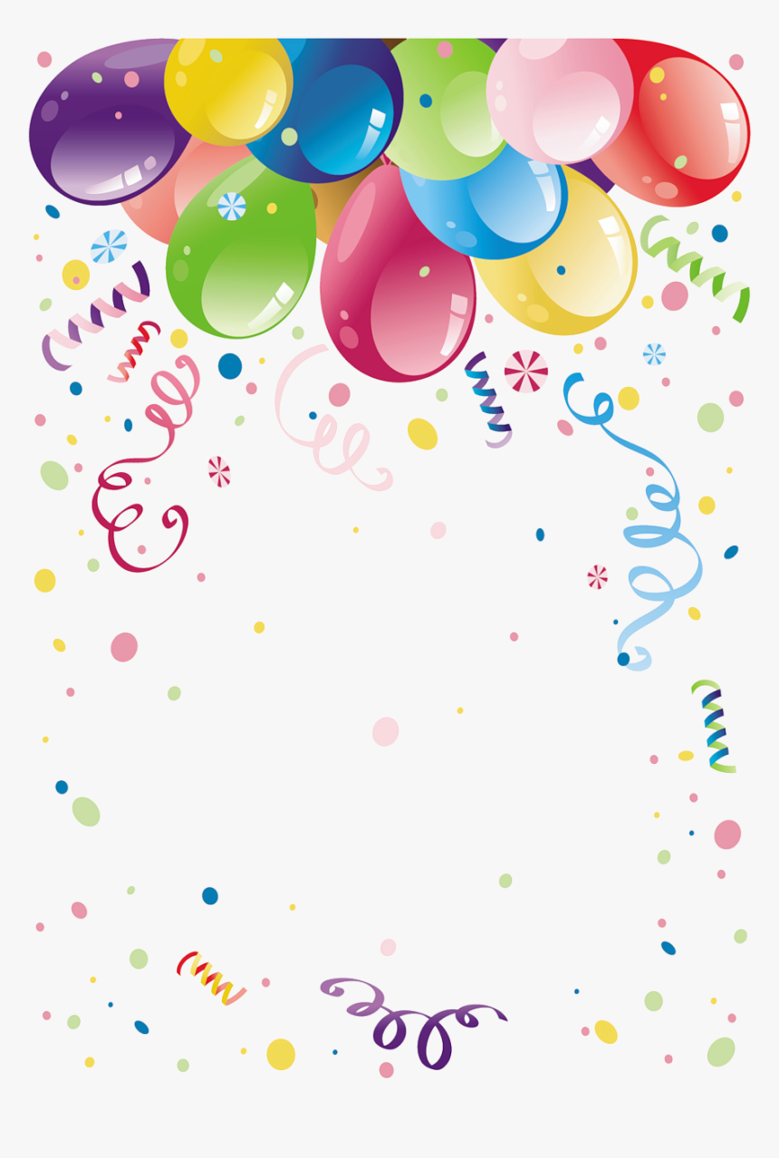 Transparent Balloons And Confetti Clipart - Birthday Wishes Health, HD Png Download, Free Download