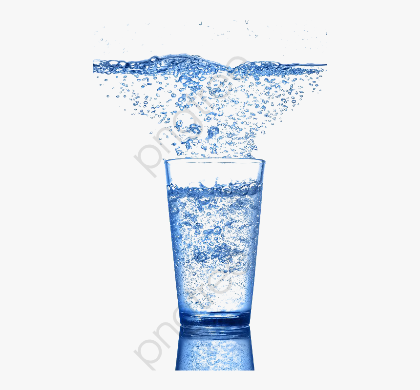 Blue Water Glass Bubble - Glass Transparent Background Water, HD Png Download, Free Download
