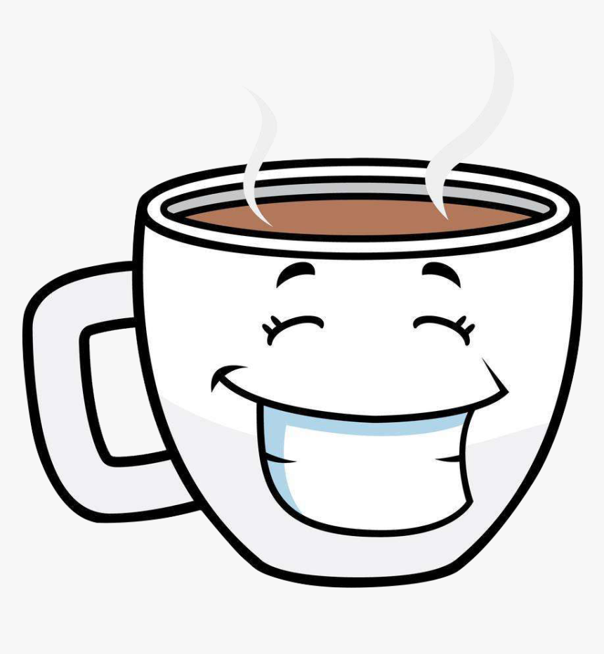 Coffee Cup Tea Cafe Cartoon - Cartoon Coffee Cup Png, Transparent Png, Free Download
