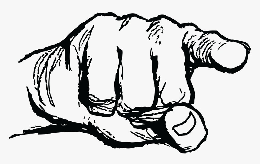Art,monochrome Photography,carnivoran - Pointing Finger Black And White Png, Transparent Png, Free Download