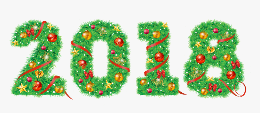 New Year"s Eve, 2018, Ball, Tape, Christmas Tree - Hd 2018 On Christmas Ornament Transparent Background, HD Png Download, Free Download