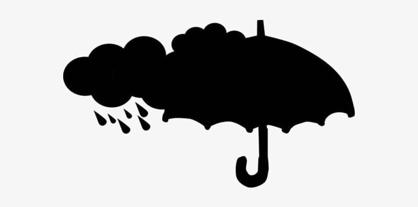 April Showers Umbrella Clipart Png Black And White - Illustration, Transparent Png, Free Download