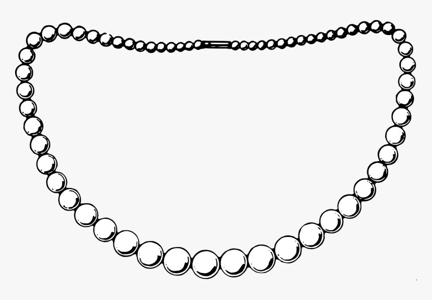 Black And White Pearl Necklace Clipart, HD Png Download, Free Download