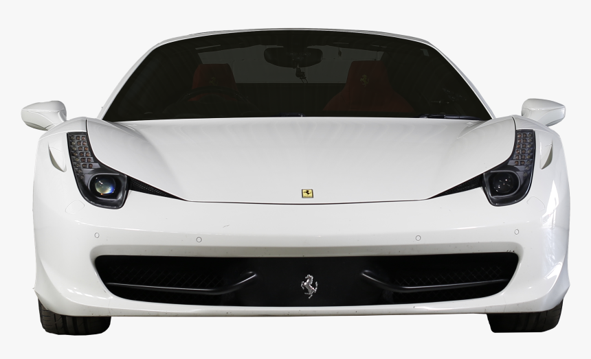 In Front Of Png - White Ferrari Car Front View Png, Transparent Png, Free Download