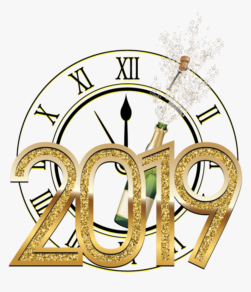 2019 - Nye 2019 Png Gold, Transparent Png, Free Download